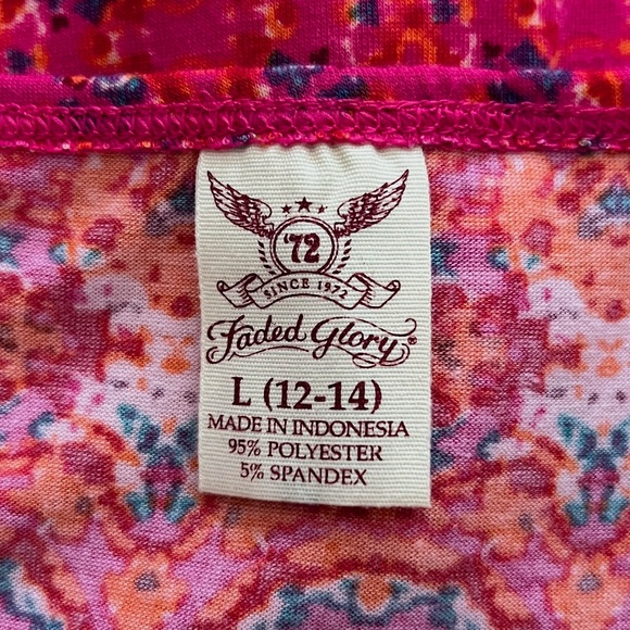 Vintage Faded Glory Fuchsia Combo Flip Flop Mini A Line Dress - Picture 3 of 5